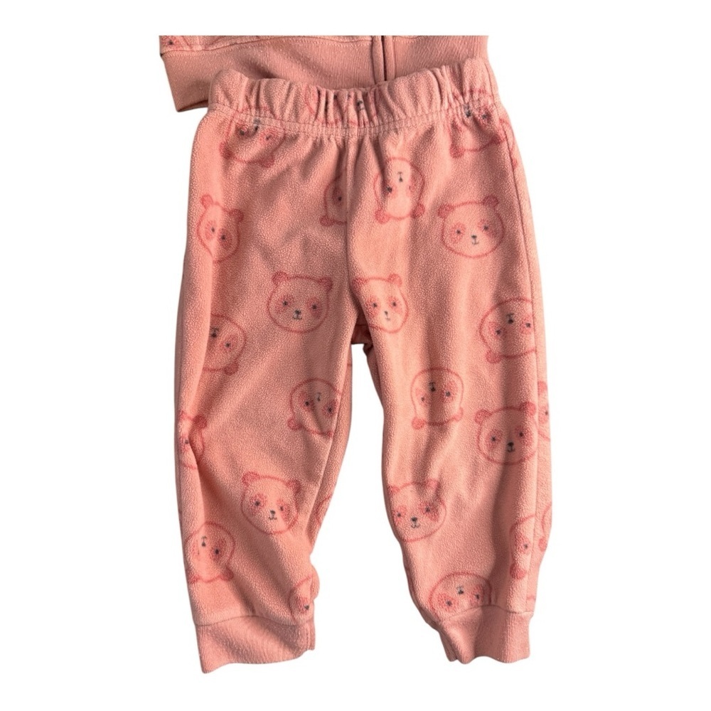 Pink Bear Print Hoodie and Pants Set - Picture 2 of 7